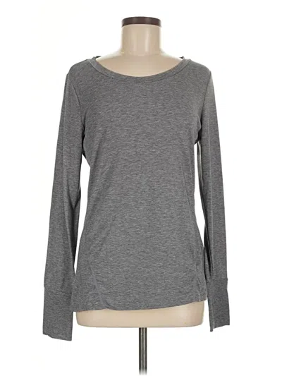 Pre-owned Gap Fit Long Sleeve T-shirt In Gray
