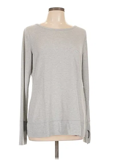 Pre-owned Gap Fit Long Sleeve T-shirt In Gray