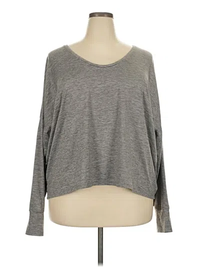 Pre-owned Gap Fit Long Sleeve T-shirt In Gray
