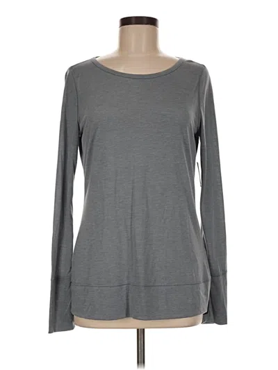 Pre-owned Gap Fit Long Sleeve T-shirt In Gray