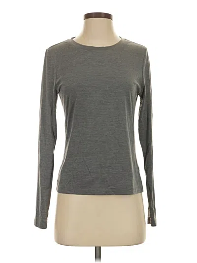 Pre-owned Gap Fit Long Sleeve T-shirt In Gray