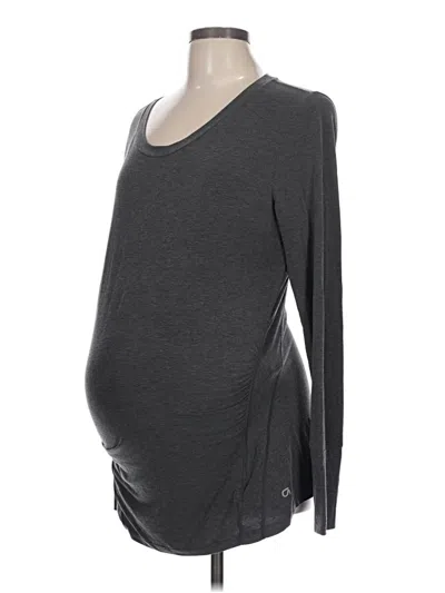 Pre-owned Gap Fit Long Sleeve T-shirt In Gray