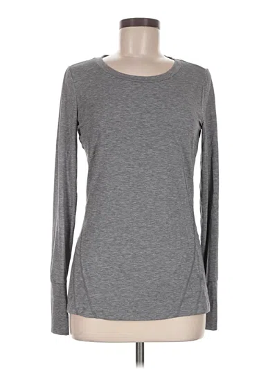 Pre-owned Gap Fit Long Sleeve T-shirt In Gray