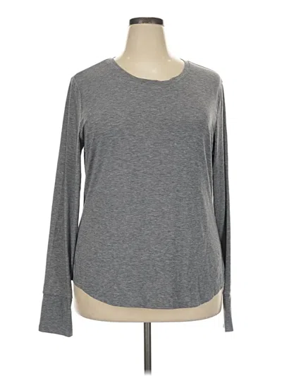Pre-owned Gap Fit Long Sleeve T-shirt In Gray