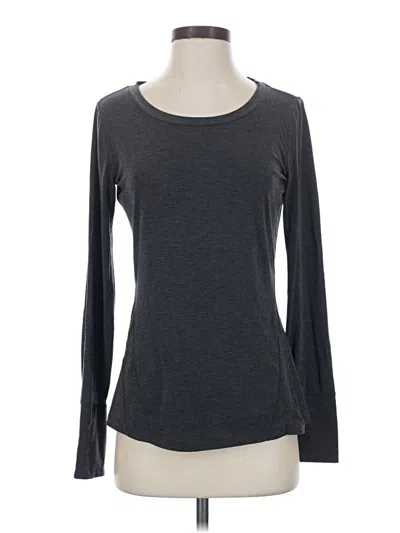 Pre-owned Gap Fit Long Sleeve T-shirt In Gray
