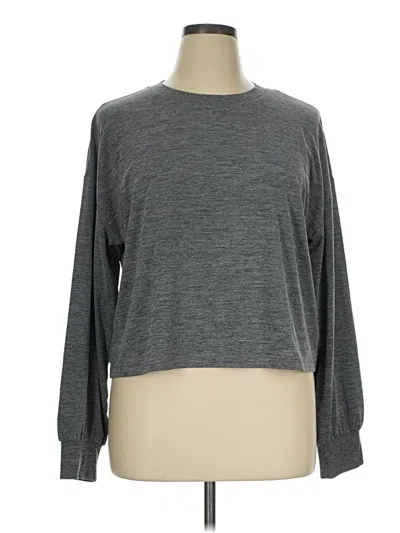 Pre-owned Gap Fit Long Sleeve T-shirt In Gray