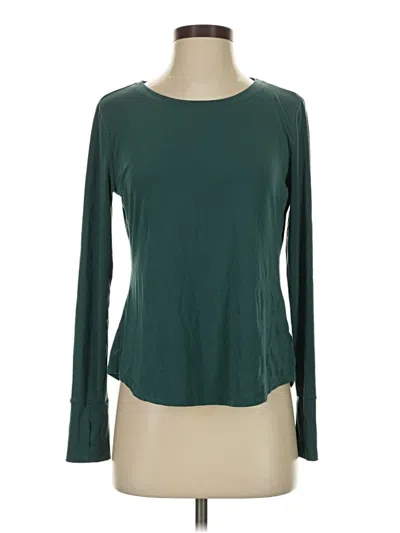 Pre-owned Gap Fit Long Sleeve T-shirt In Green