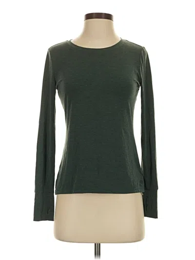 Pre-owned Gap Fit Long Sleeve T-shirt In Green