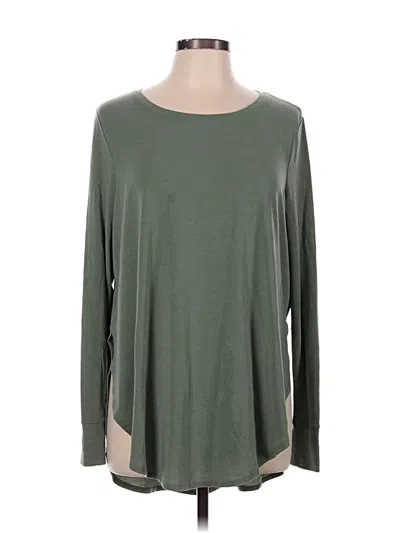 Pre-owned Gap Fit Long Sleeve T-shirt In Green
