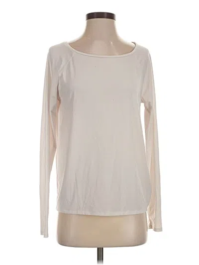 Pre-owned Gap Fit Long Sleeve T-shirt In Ivory
