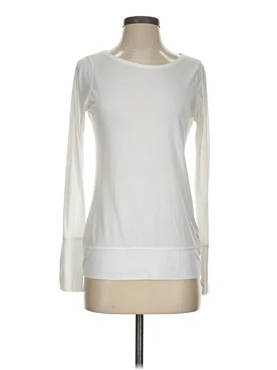 Pre-owned Gap Fit Long Sleeve T-shirt In Ivory
