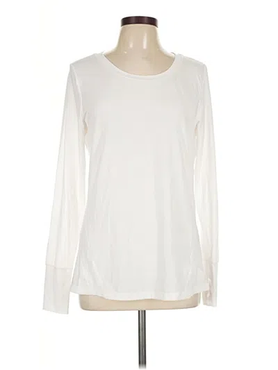 Pre-owned Gap Fit Long Sleeve T-shirt In Ivory