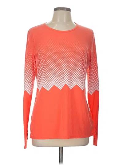 Pre-owned Gap Fit Long Sleeve T-shirt In Orange