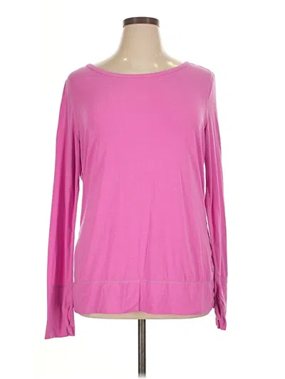 Pre-owned Gap Fit Long Sleeve T-shirt In Pink
