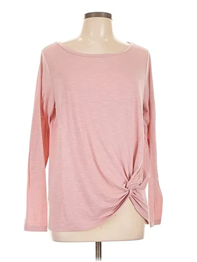 Pre-owned Gap Fit Long Sleeve T-shirt In Pink