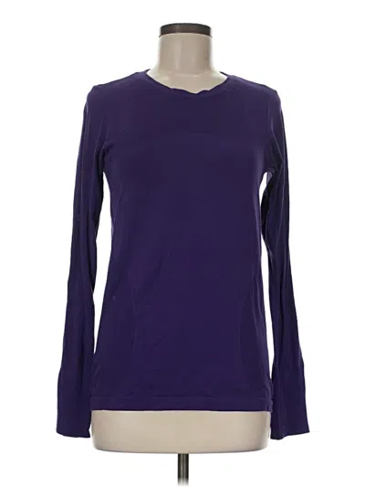 Pre-owned Gap Fit Long Sleeve T-shirt In Purple