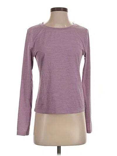 Pre-owned Gap Fit Long Sleeve T-shirt In Purple