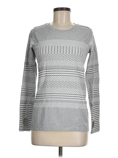 Pre-owned Gap Fit Long Sleeve T-shirt In Silver