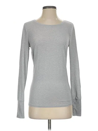 Pre-owned Gap Fit Long Sleeve T-shirt In Silver