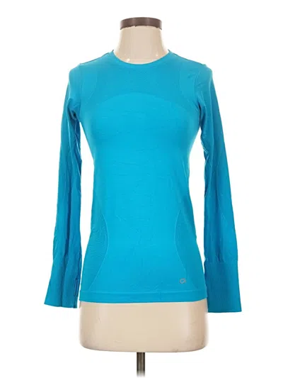 Pre-owned Gap Fit Long Sleeve T-shirt In Teal