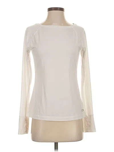 Pre-owned Gap Fit Long Sleeve T-shirt In White