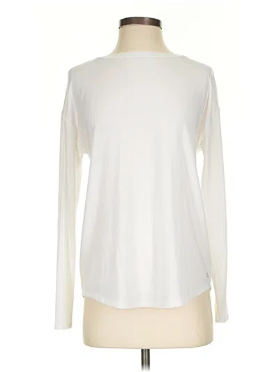 Pre-owned Gap Fit Long Sleeve T-shirt In White