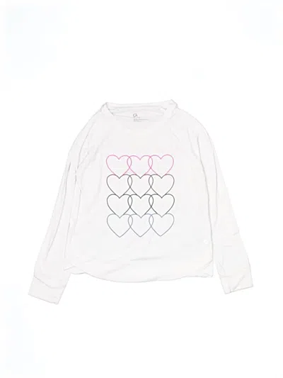 Pre-owned Gap Fit Kids' Long Sleeve T-shirt In White