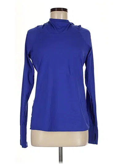 Pre-owned Gap Fit Long Sleeve Turtleneck In Blue