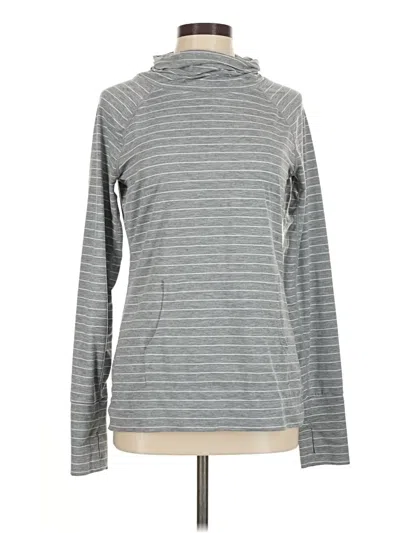 Pre-owned Gap Fit Long Sleeve Turtleneck In Gray