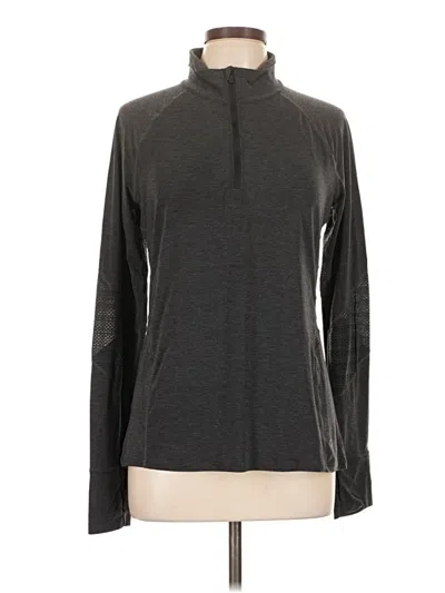 Pre-owned Gap Fit Long Sleeve Turtleneck In Gray