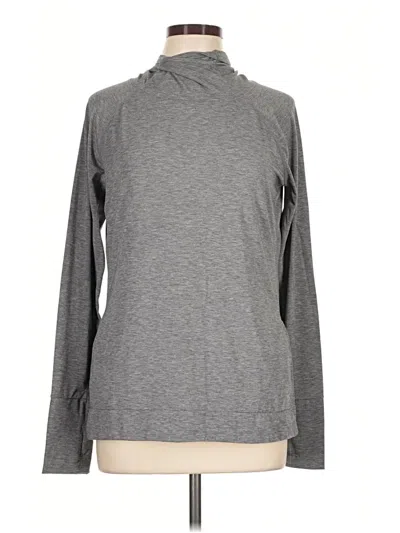 Pre-owned Gap Fit Long Sleeve Turtleneck In Gray