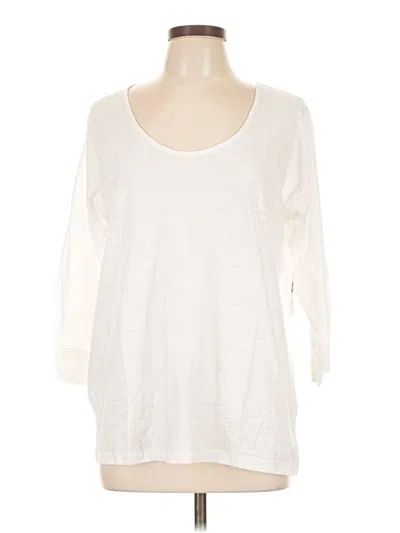 Pre-owned Gap Fit Outlet 3/4 Sleeve T-shirt In White