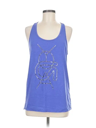 Pre-owned Gap Fit Outlet Tank Top Blue Halter Neckline Tops
