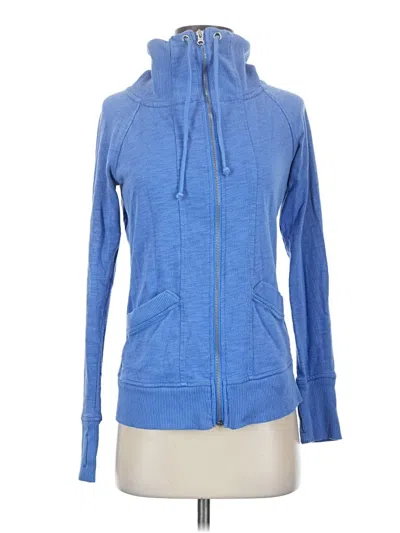 Pre-owned Gap Fit Outlet Zip Up Hoodie In Blue