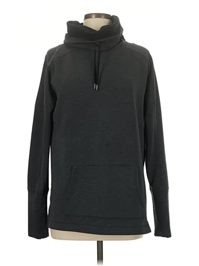 Pre-owned Gap Fit Pullover Hoodie In Black