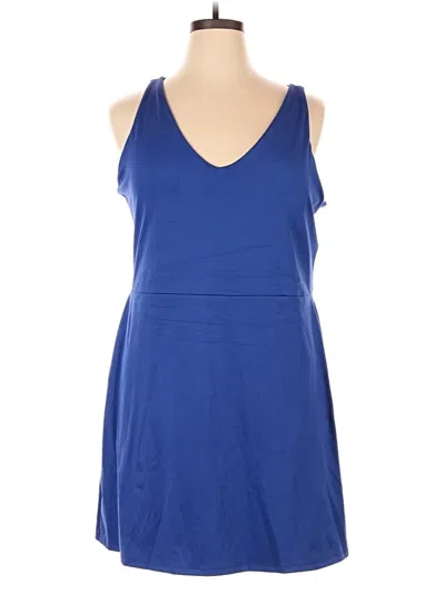 Pre-owned Gap Fit Romper In Blue
