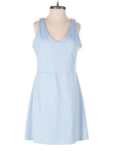 Pre-owned Gap Fit Romper In Blue