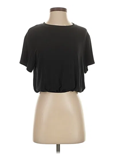 Pre-owned Gap Fit Short Sleeve Top Black Keyhole Neckline Tops