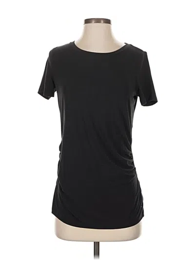Pre-owned Gap Fit Short Sleeve Top Black Scoop Neck Tops