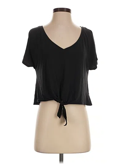 Pre-owned Gap Fit Short Sleeve Top Black Sweetheart Neckline Tops