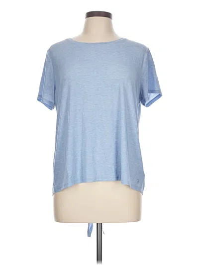 Pre-owned Gap Fit Short Sleeve Top Blue Crew Neck Tops