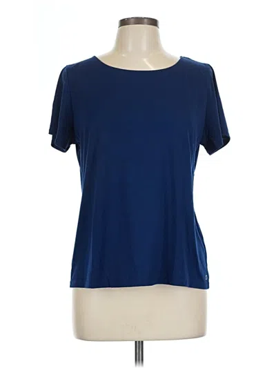 Pre-owned Gap Fit Short Sleeve Top Blue Scoop Neck Tops