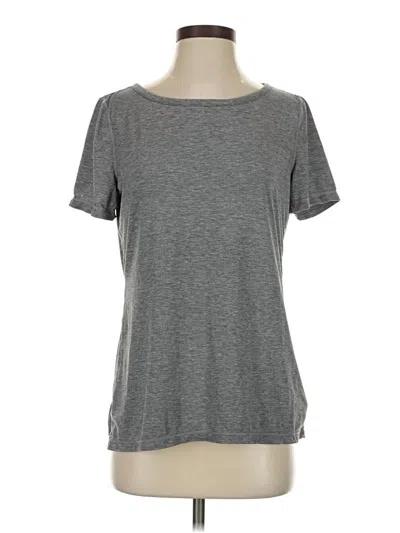 Pre-owned Gap Fit Short Sleeve Top Gray Crew Neck Tops