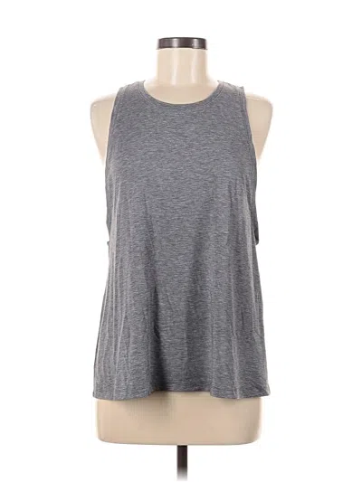 Pre-owned Gap Fit Sleeveless Top Gray Halter Neckline Tops