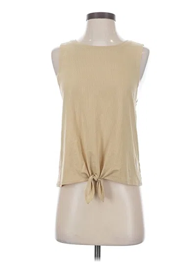 Pre-owned Gap Fit Sleeveless Top Tan Halter Neckline Tops