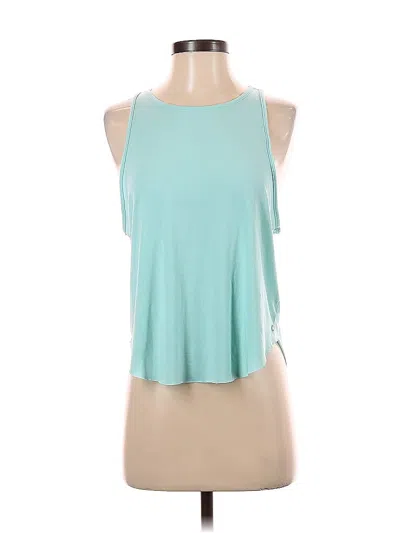 Pre-owned Gap Fit Sleeveless Top Teal Halter Neckline Tops In Blue
