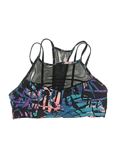 Pre-owned Gap Fit Swimsuit Top Black Graphic Pattern Swimwear