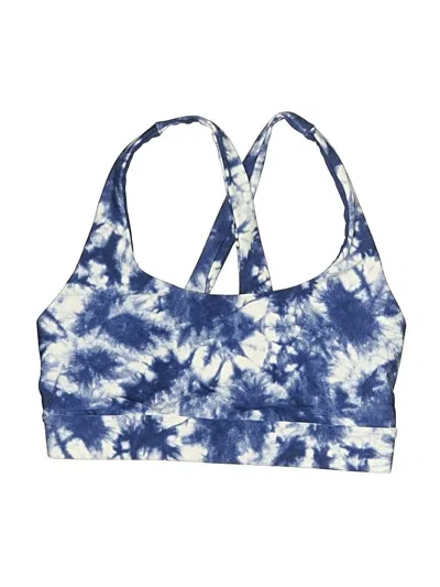 Pre-owned Gap Fit Swimsuit Top Blue Tie-dye Pattern Swimwear