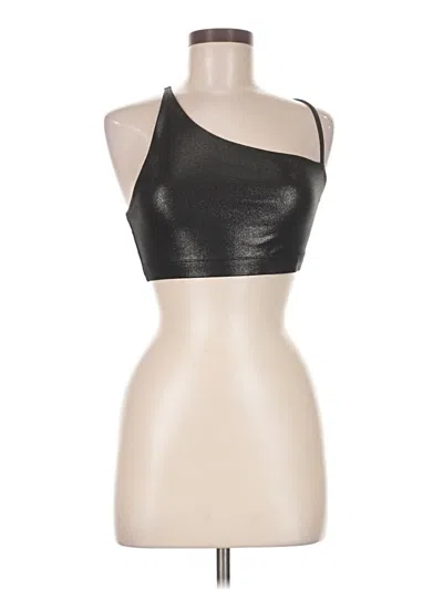 Pre-owned Gap Fit Tank Top Black One Shoulder Neckline Tops