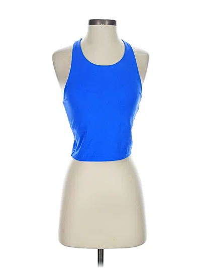 Pre-owned Gap Fit Tank Top Blue Halter Neckline Tops